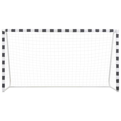 vidaXL Soccer Goal 300x160x90 cm Metal Black and White