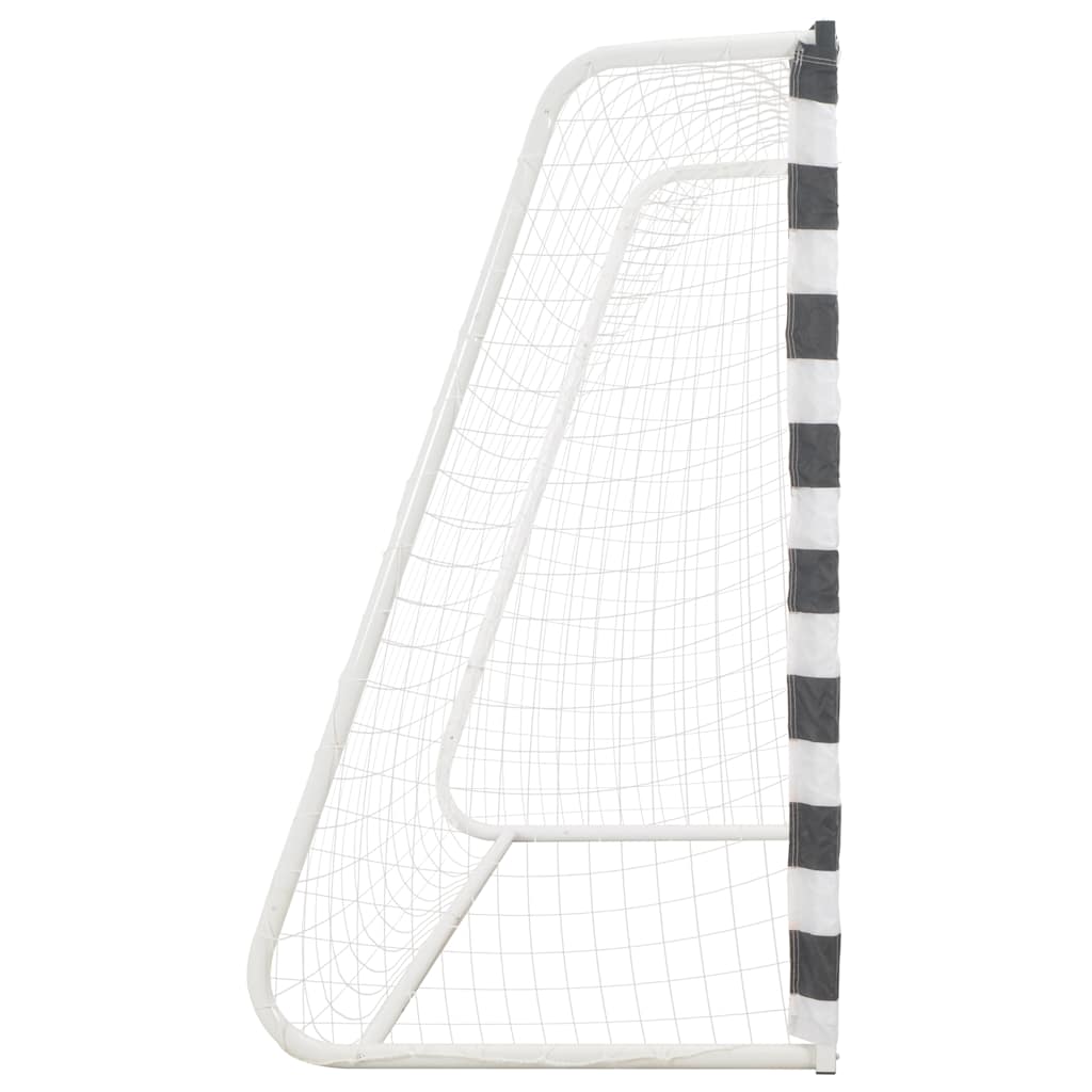 vidaXL Soccer Goal 300x160x90 cm Metal Black and White