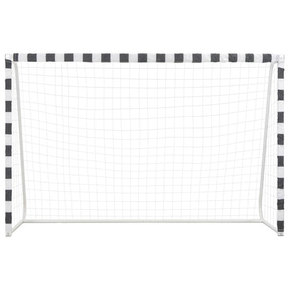 vidaXL Soccer Goal 300x200x90 cm Metal Black and White