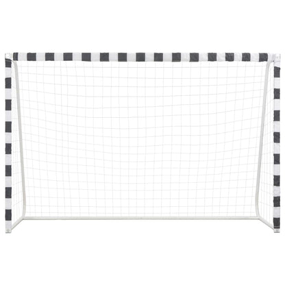91954 vidaXL Soccer Goal 300x200x90 cm Metal Black and White