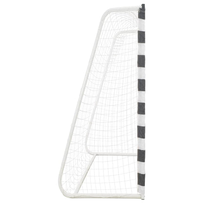 vidaXL Soccer Goal 300x200x90 cm Metal Black and White