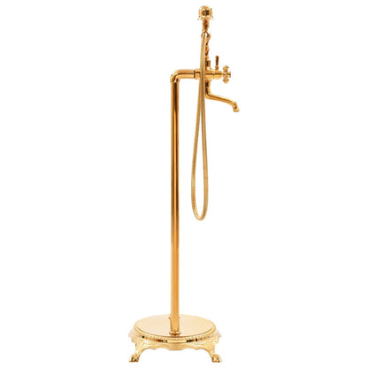 vidaXL Freestanding Bathtub Faucet Stainless Steel 99.5 cm Gold