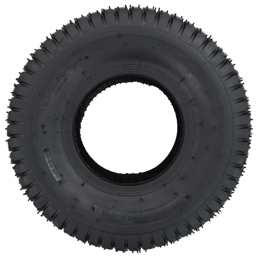 vidaXL Wheelbarrow Tyres 2 pcs 15x6.00-6 4PR Rubber
