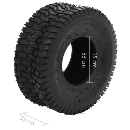 vidaXL Wheelbarrow Tyres 2 pcs 15x6.00-6 4PR Rubber