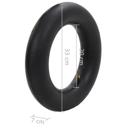 vidaXL Inner Tube | Black | Rubber | Fits sizes 3.50-8/16x4/4.00-8/400x100
