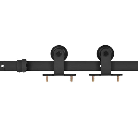 145263 vidaXL Sliding Door "SKIEN" Hardware Kit 200 cm Steel Black