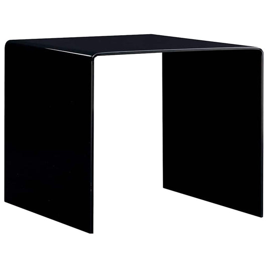 284723 vidaXL Coffee Table Black 50x50x45 cm Tempered Glass