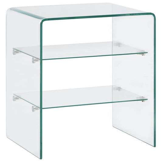 vidaXL Coffee Table 50x40x56 cm Tempered Glass