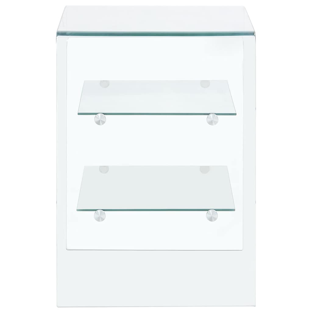 vidaXL Coffee Table 50x40x56 cm Tempered Glass