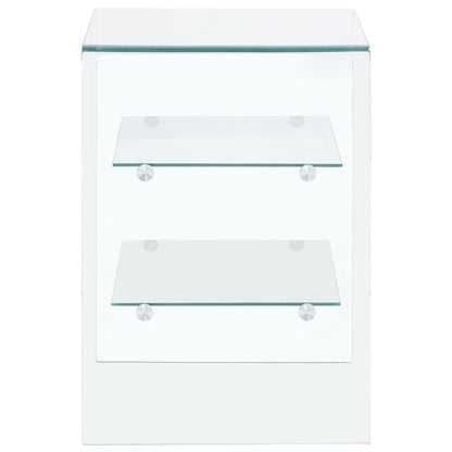 vidaXL Coffee Table 50x40x56 cm Tempered Glass