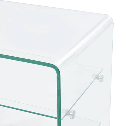 vidaXL Coffee Table 50x40x56 cm Tempered Glass