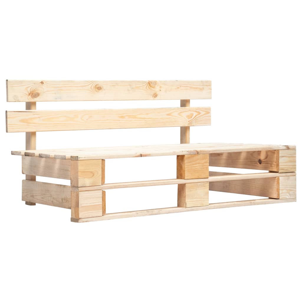 vidaXL Pallet Bench | Natural wood colour | Impregnated pinewood | Standard