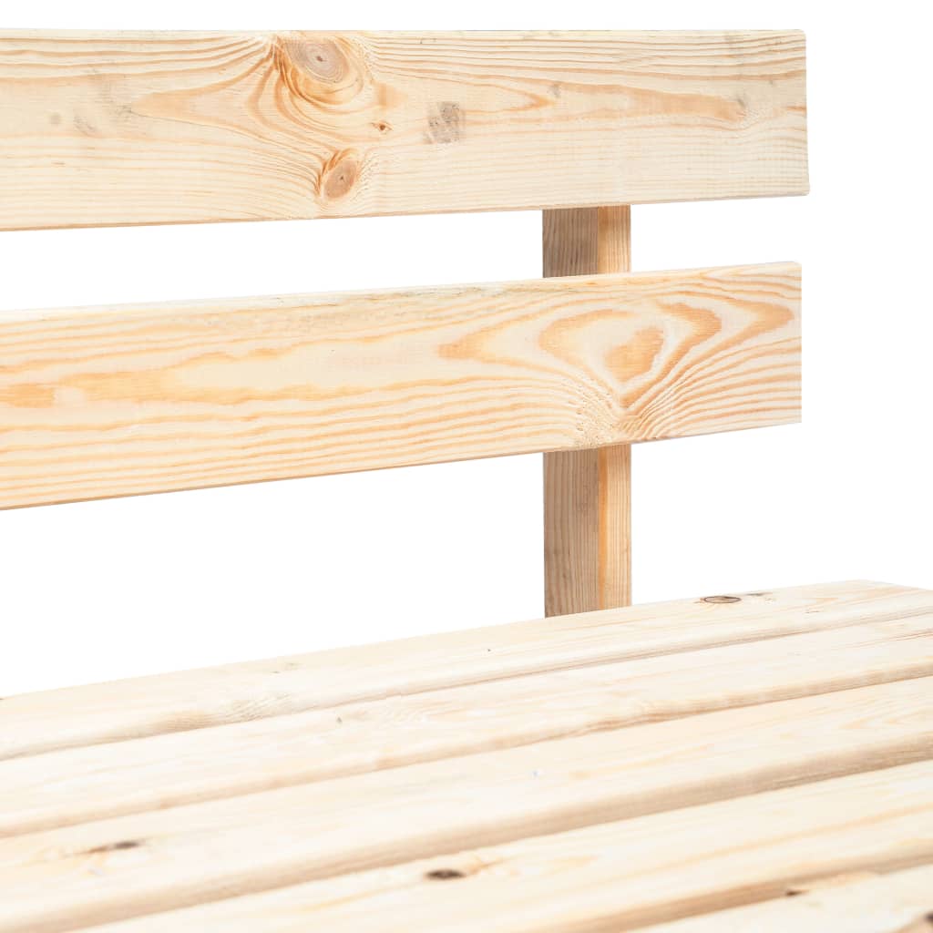 vidaXL Pallet Bench | Natural wood colour | Impregnated pinewood | Standard