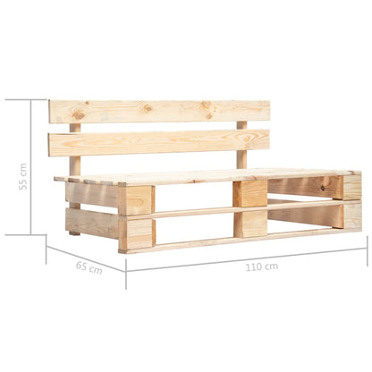 vidaXL Pallet Bench | Natural wood colour | Impregnated pinewood | Standard