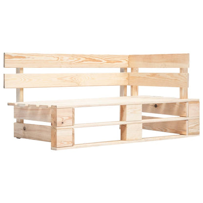 vidaXL Pallet Bench | Natural wood colour | Treated pinewood | Medium