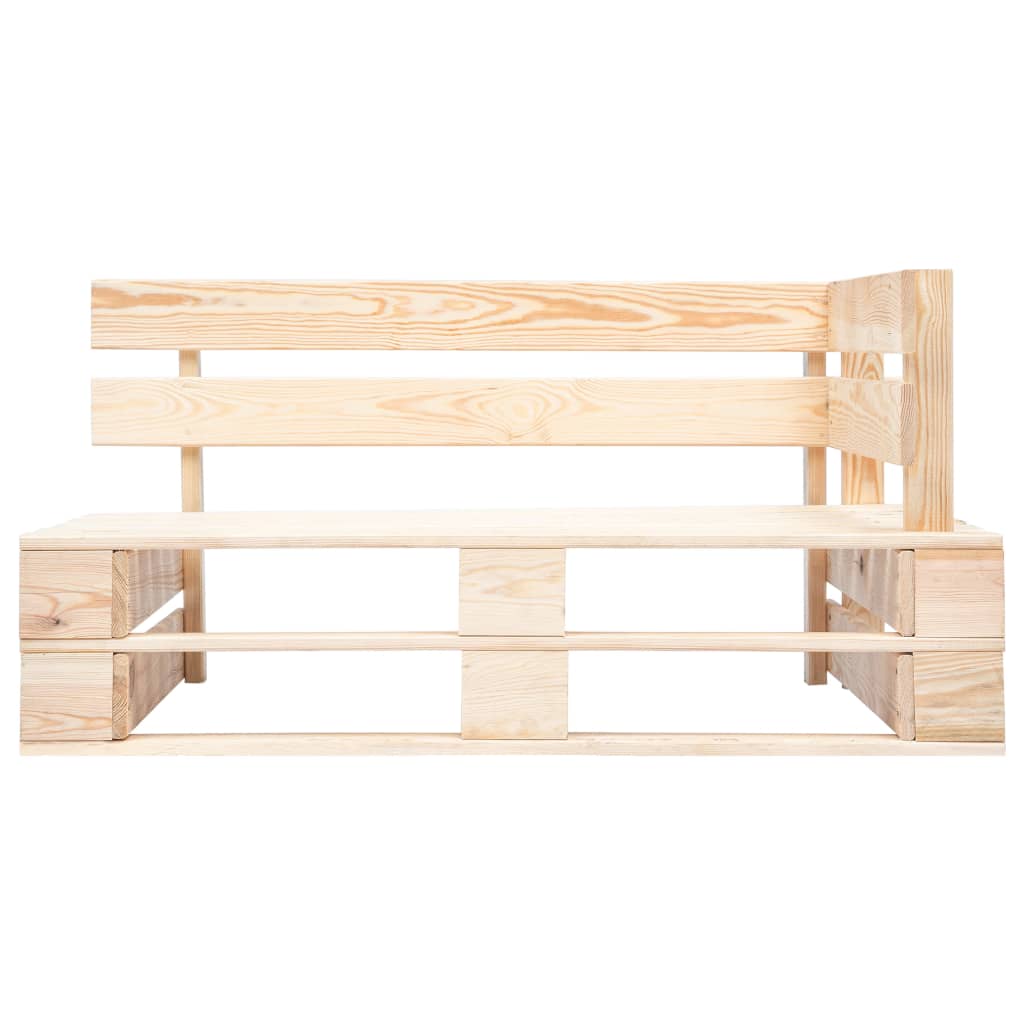 vidaXL Pallet Bench | Natural wood colour | Treated pinewood | Medium