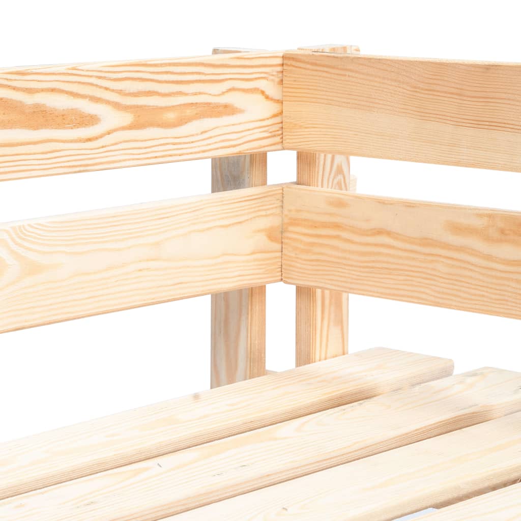 vidaXL Pallet Bench | Natural wood colour | Treated pinewood | Medium