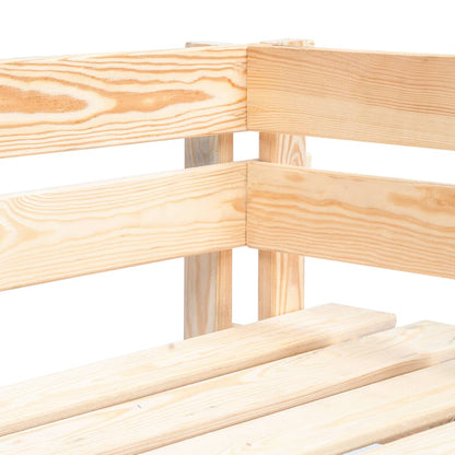 vidaXL Pallet Bench | Natural wood colour | Treated pinewood | Medium