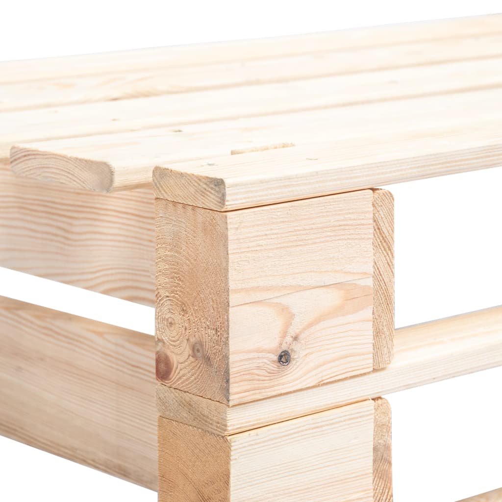 vidaXL Pallet Bench | Natural wood colour | Treated pinewood | Medium