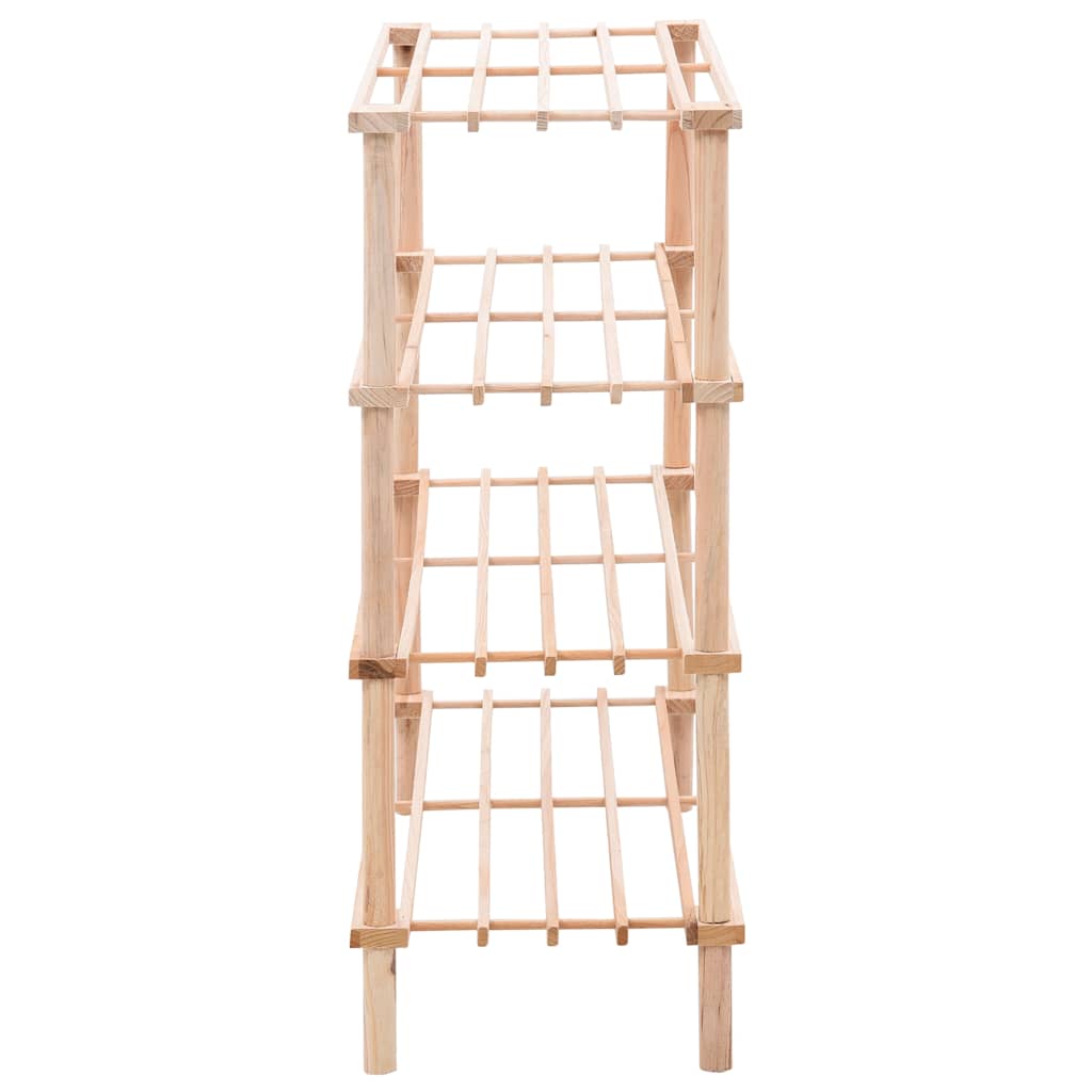 vidaXL 4-Tier Shoe Rack Solid Fir Wood
