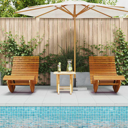 vidaXL Rocking Sun Loungers 2 pcs Acacia Wood
