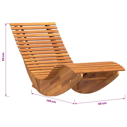 vidaXL Rocking Sun Loungers 2 pcs Acacia Wood