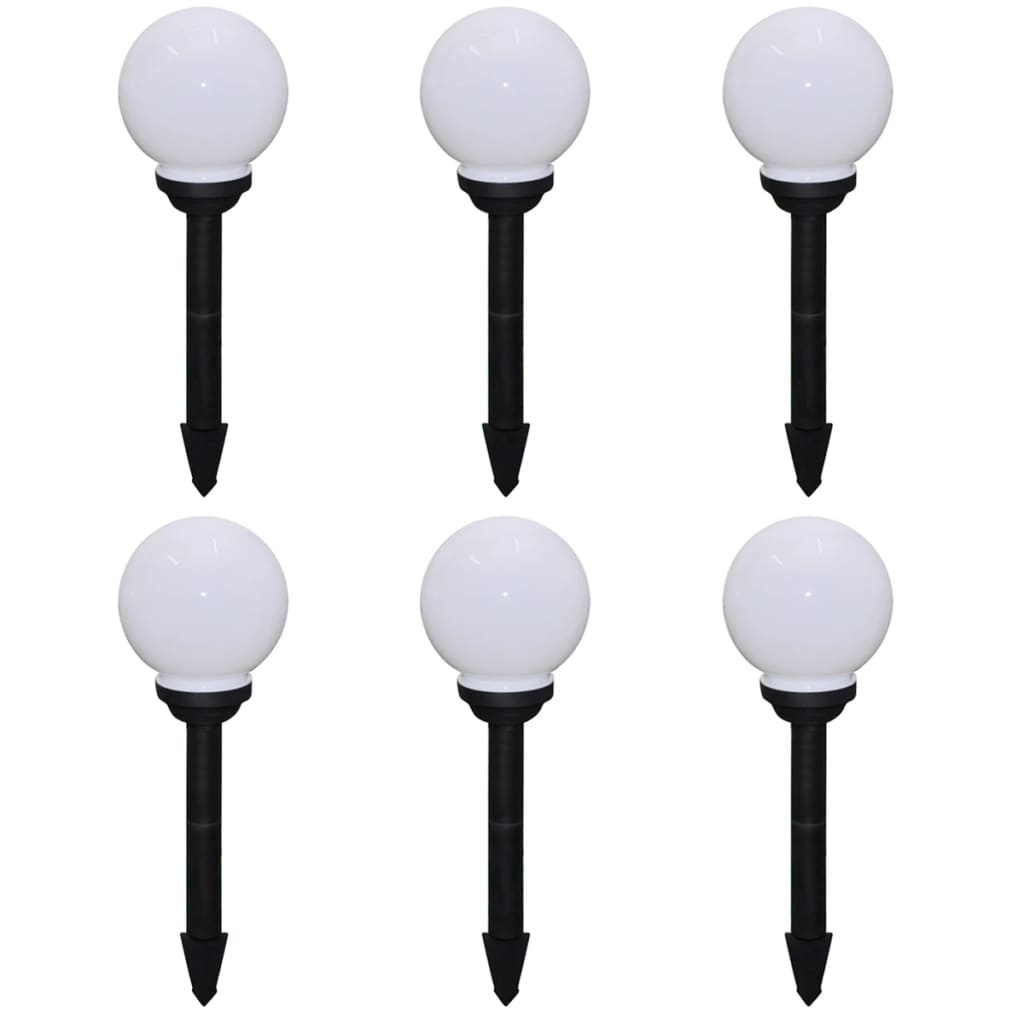 vidaXL Outdoor Pathway Lamps 6 pcs LED 20 cm with Ground Spike