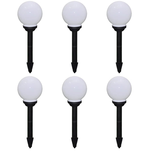 vidaXL Outdoor Pathway Lamps 6 pcs LED 20 cm with Ground Spike