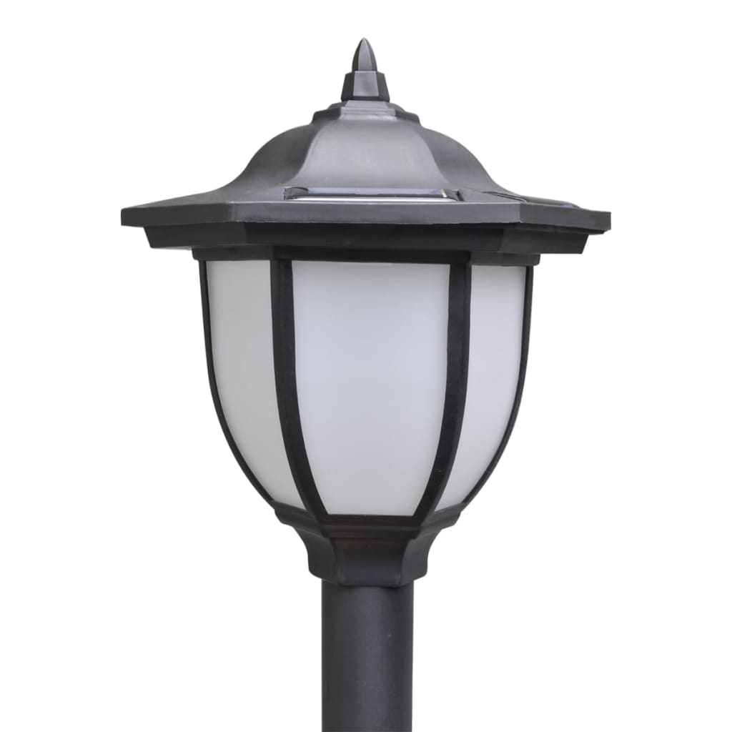 vidaXL Garden Lamp | Set of 4 | Black, Cool White | Tough plastic, PP material