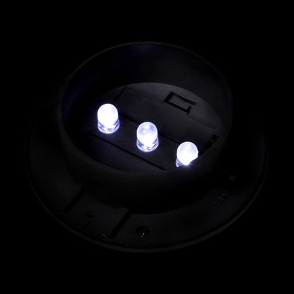 vidaXL Outdoor Solar Fence Lamps 12 pcs LED Black
