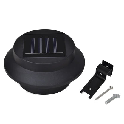 vidaXL Outdoor Solar Fence Lamps 12 pcs LED Black