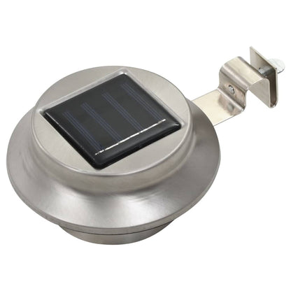 vidaXL Solar Lamp | Set of 12 | Silver | Stainless steel | 12 cm diameter