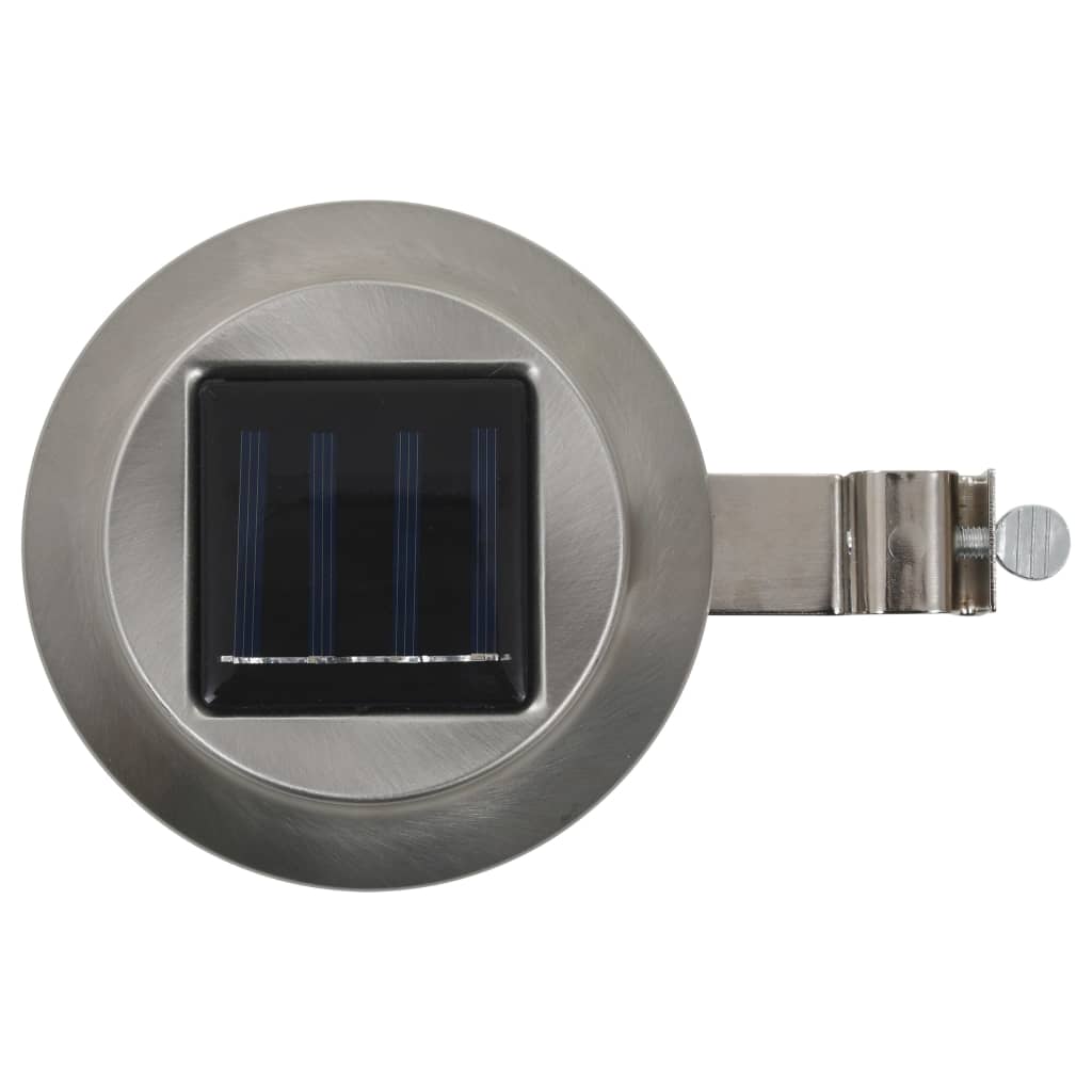 vidaXL Solar Lamp | Set of 12 | Silver | Stainless steel | 12 cm diameter