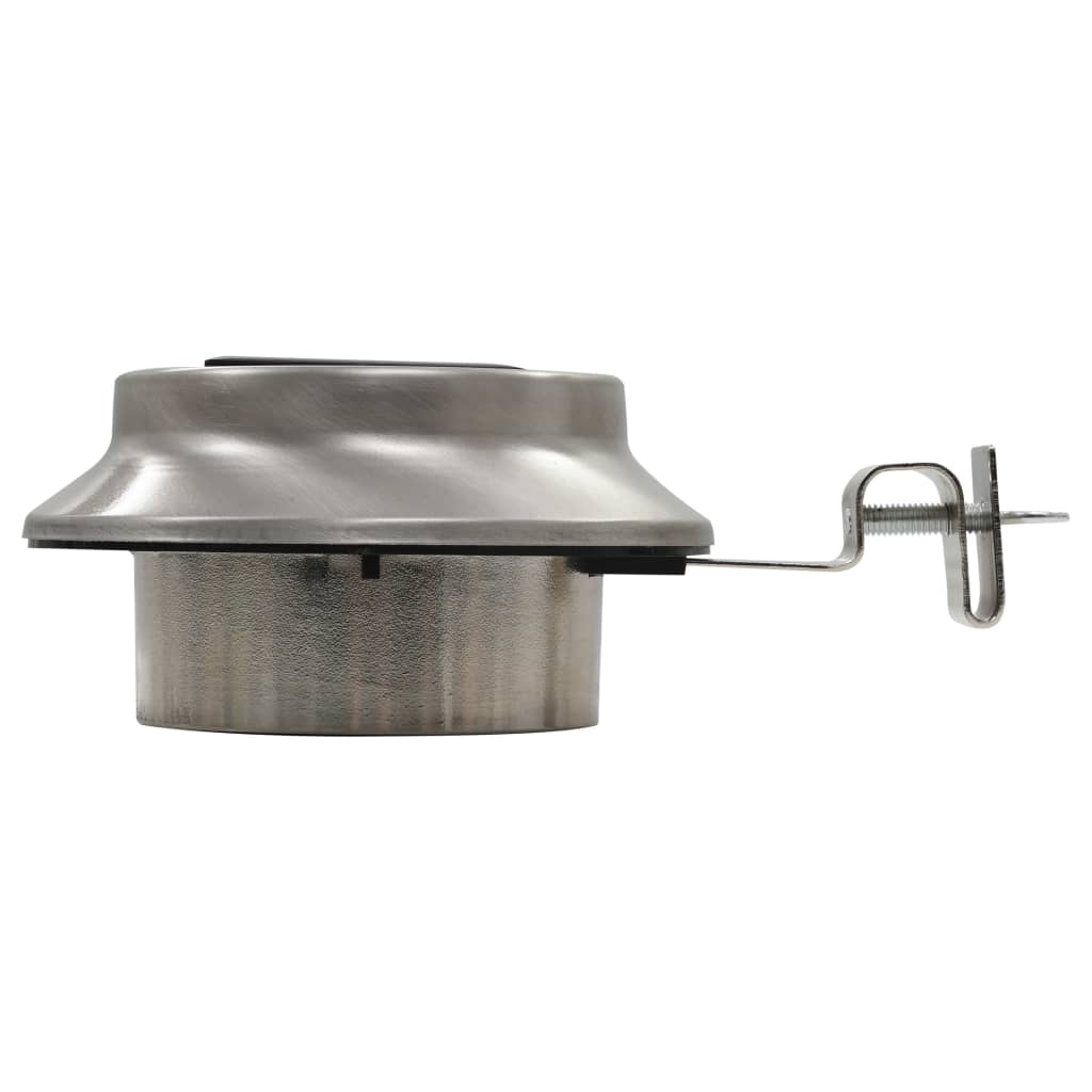 vidaXL Solar Lamp | Set of 12 | Silver | Stainless steel | 12 cm diameter