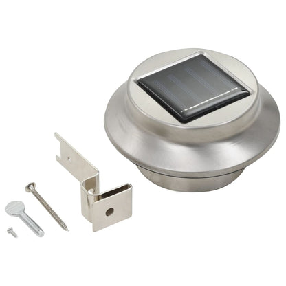 vidaXL Solar Lamp | Set of 12 | Silver | Stainless steel | 12 cm diameter
