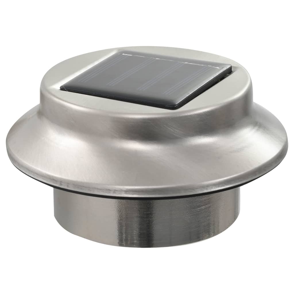 vidaXL Solar Lamp | Set of 12 | Silver | Stainless steel | 12 cm diameter