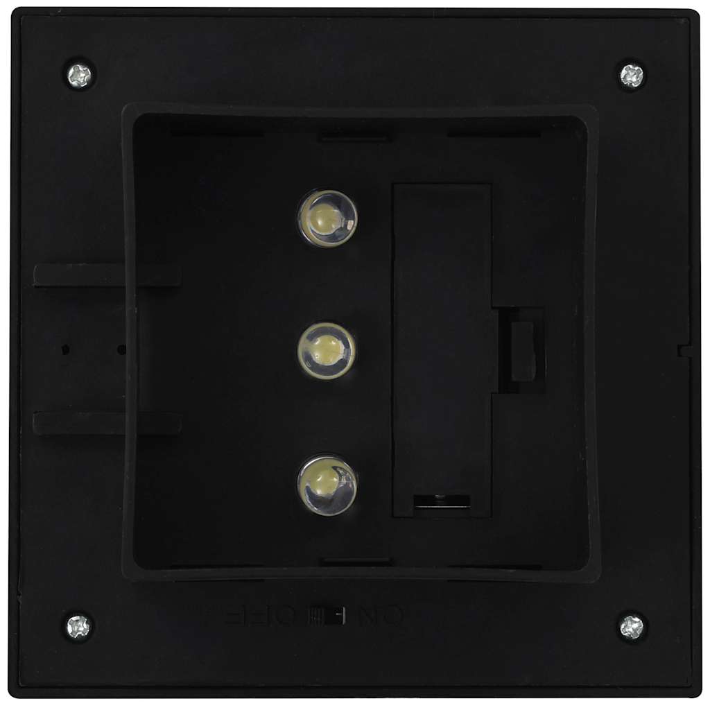 vidaXL Outdoor Solar Lamps 12 pcs LED Square 12 cm Black