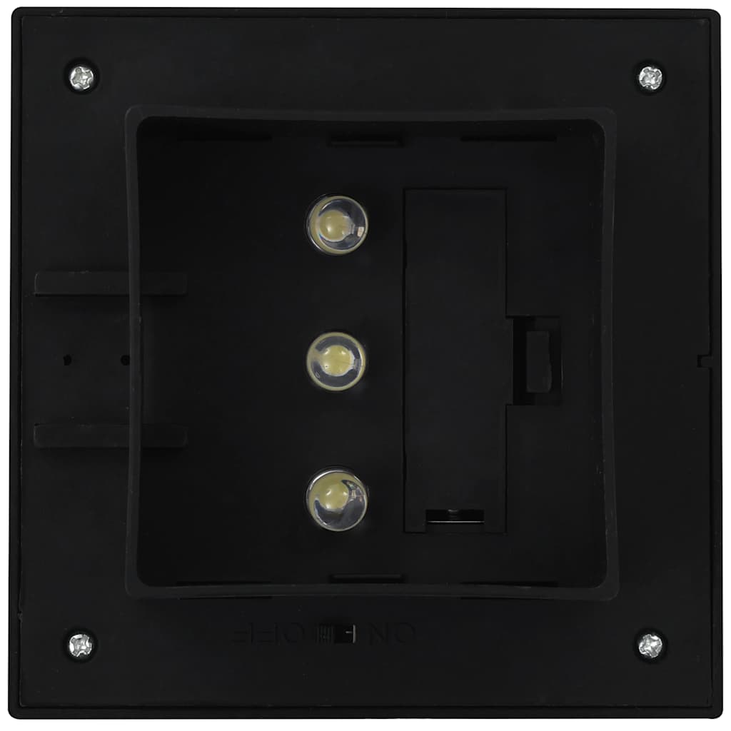 vidaXL Outdoor Solar Lamps 12 pcs LED Square 12 cm Black