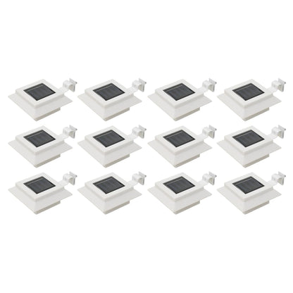 vidaXL Outdoor Solar Lamps 12 pcs LED Square 12 cm White