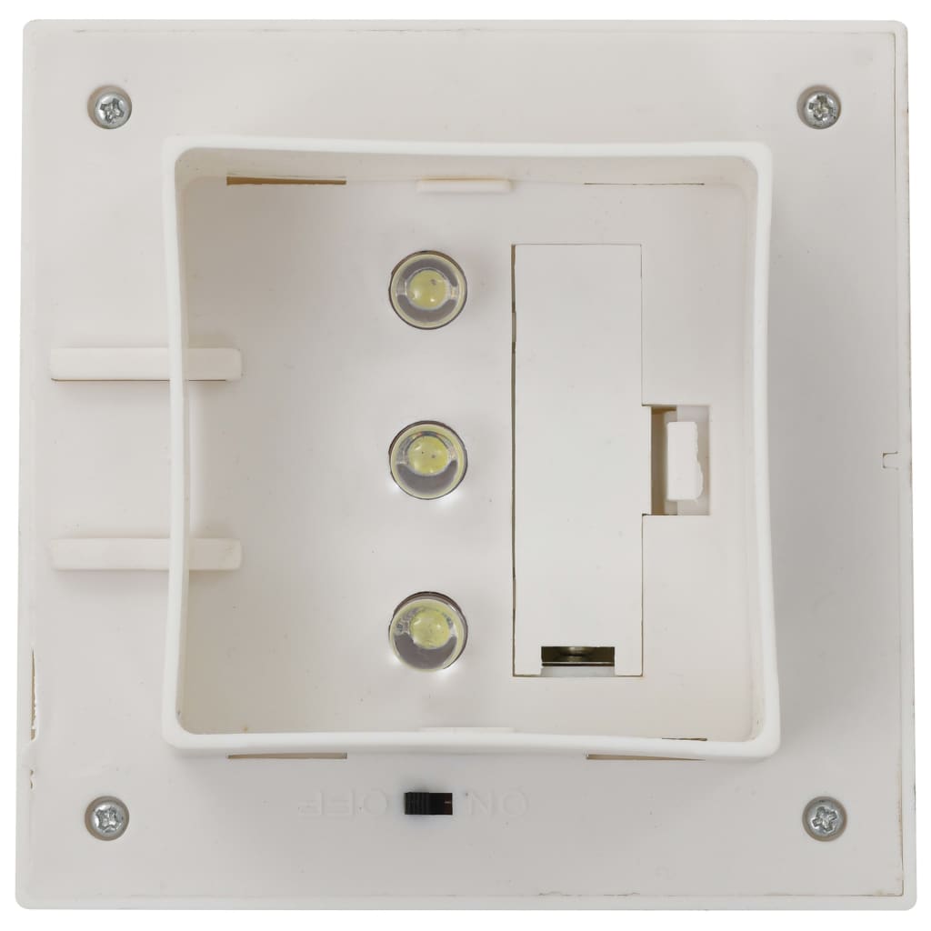 vidaXL Outdoor Solar Lamps 12 pcs LED Square 12 cm White