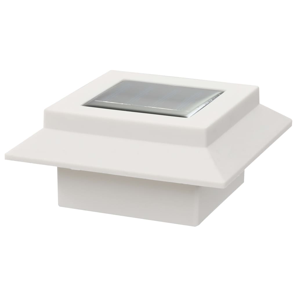 vidaXL Outdoor Solar Lamps 12 pcs LED Square 12 cm White