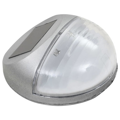 vidaXL Outdoor Solar Wall Lamps LED 24 pcs Round Silver