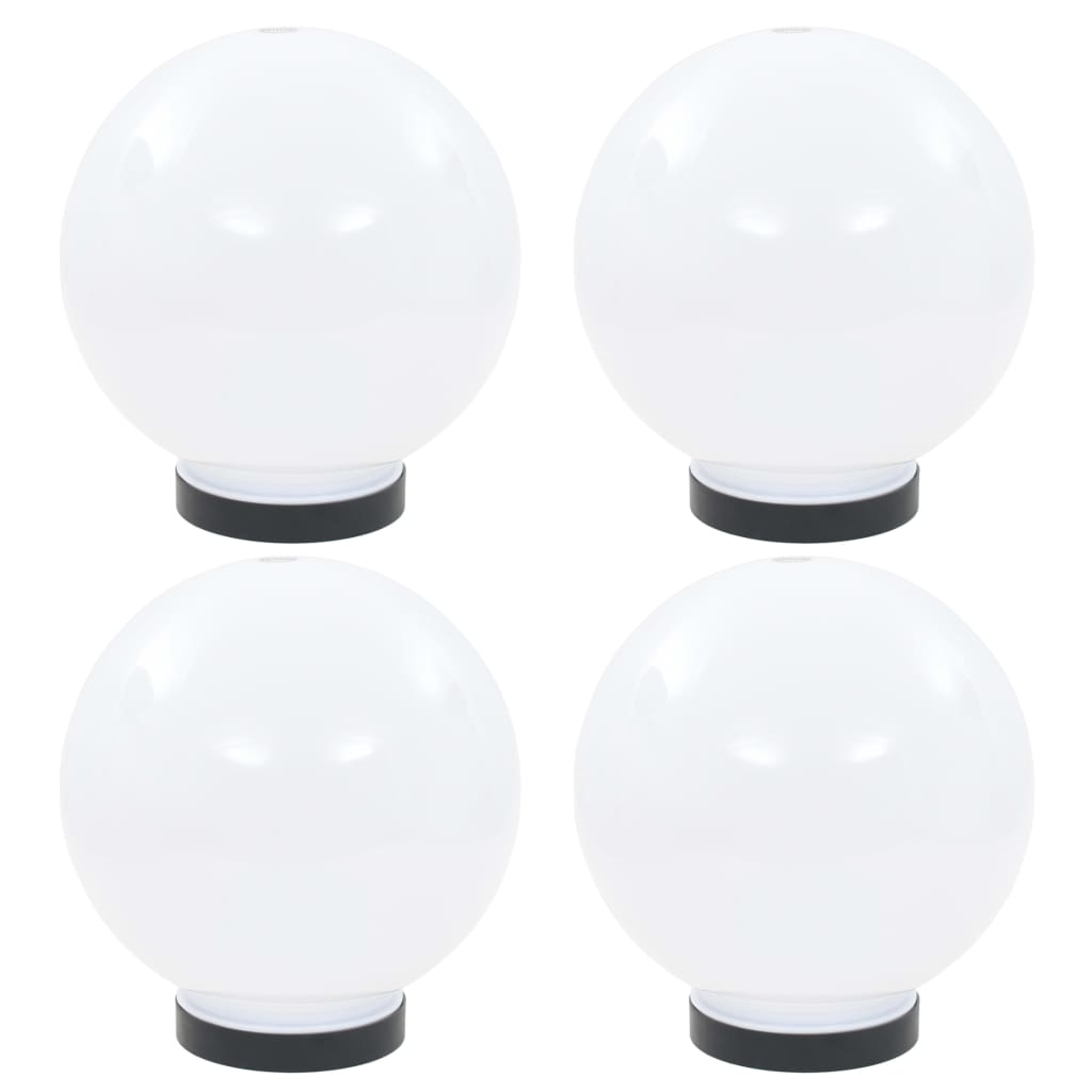 vidaXL LED Bowl Lamps 4 pcs Spherical 20 cm PMMA