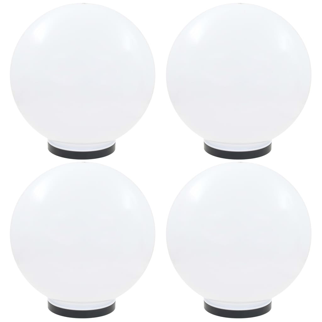 vidaXL LED Bowl Lamps 4 pcs Spherical 40 cm PMMA