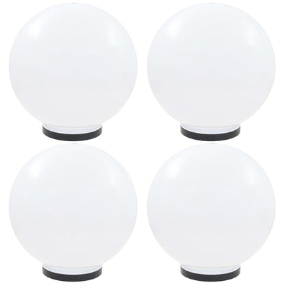 vidaXL LED Bowl Lamps 4 pcs Spherical 40 cm PMMA