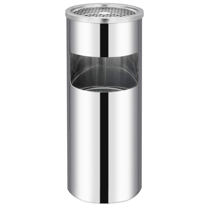 vidaXL Ashtray Dustbin Hotel 30 L Stainless Steel