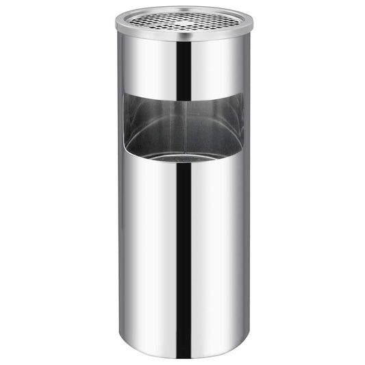 vidaXL Ashtray Dustbin 30 L Stainless Steel