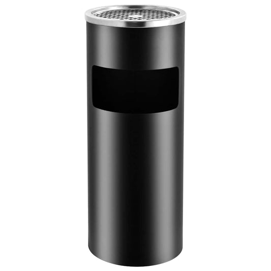 vidaXL Ashtray Dustbin 30 L Steel Black