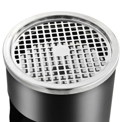 vidaXL Ashtray Dustbin Hotel 30 L Steel Black