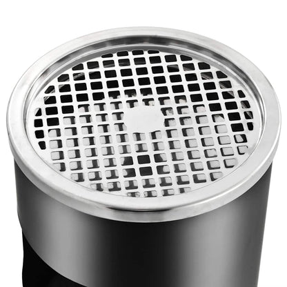 vidaXL Ashtray Dustbin 30 L Steel Black